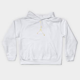 Cancer Zodiac Constellation in Gold Kids Hoodie